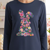 Press Ready Transfer - Painted Floral Bunny