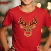 Press Ready Transfer - Patchwork Reindeer - Youth