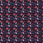 Printed Pattern Vinyl - Poinsettia Perfect Navy - 12" x 12"