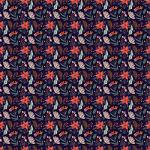 Printed Pattern Vinyl - Poinsettia Perfect Navy - 12" x 12"