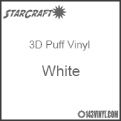 StarCraft HTV: 3D Puff - 12" x 5 Foot Roll - White