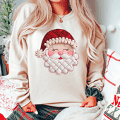 Press Ready Transfer - Quilted Santa