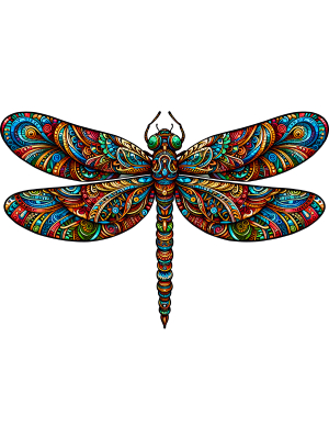 Rainbow Mandala Dragonfly - 143