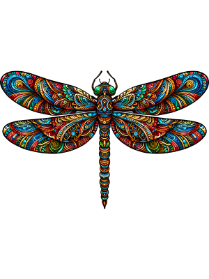 Rainbow Mandala Dragonfly - 143
