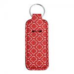 Chapstick Holder - Red Quatrefoil 