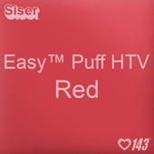Easy™ Puff HTV: 12" x 12" - Red