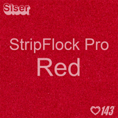 12" x 15" Sheet Siser Stripflock Pro HTV - Red