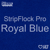 12" x 15" Sheet Siser Stripflock Pro HTV - Royal Blue