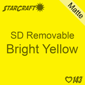 12" x 24" Sheet -StarCraft SD Removable Matte Adhesive - Bright Yellow