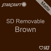 12" x 24" Sheet -StarCraft SD Removable Matte Adhesive - Brown