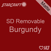 12" x 24" Sheet -StarCraft SD Removable Matte Adhesive - Burgundy