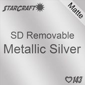 12" x 24" Sheet -StarCraft SD Removable Matte Adhesive - Metallic Silver
