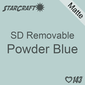 12" x 12" Sheet -StarCraft SD Removable Matte Adhesive - Powder Blue