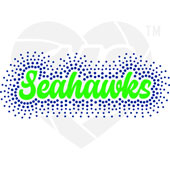 Faux Rhinestone - Seahawks