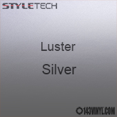 StyleTech Silver Luster Matte Metallic Adhesive Vinyl 12" x 24" Sheet 