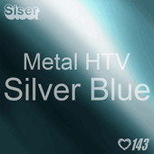 12" x 20" Sheet Siser Metal HTV - Silver Blue 