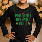 Press Ready Transfer - Dear Santa, My Sister Did It - Youth