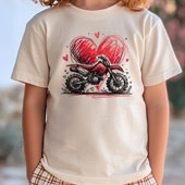 Press Ready Transfer - Sketch Heart Dirt Bike - Youth
