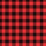 Printed Pattern Vinyl -  Glossy - Red Buffalo Plaid 12" x 12" Sheet