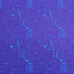 Printed Pattern Vinyl - Matte - Tools & Spools - Amethyst & Teal - 12" x 12" Sheet 