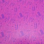 Printed Pattern Vinyl - Matte - Tools & Spools - Pink - 12" x 12" Sheet