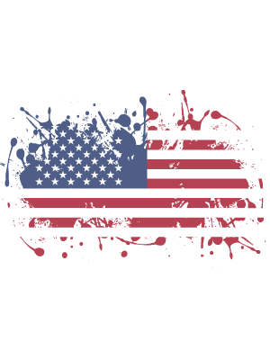 US Flag Splatter