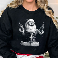 Press Ready Transfer - Vintage Joyful Santa