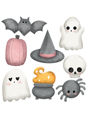 Watercolor Halloween Samples - MCP Project