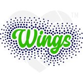 Faux Rhinestone - Wings