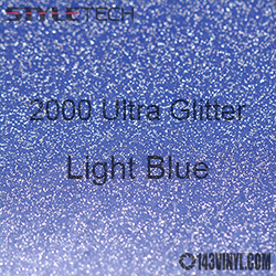 StyleTech Transparent Glitter Blue Adhesive Vinyl Choose Your Length –